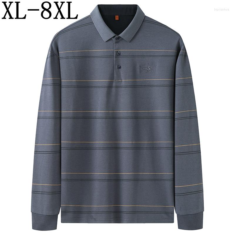 Men's Polos 8XL 7XL 6XL Autumn Printed Loose Oversized Men Polo Shirts Long Sleeve Business Homme Top Quality Striped Mens, Blue
Men's Polos 8XL 7XL 6XL Autumn Printed Loose Oversized Men Polo Shirts Long Sleeve Business Homme Top Quality Striped Mens, Blue