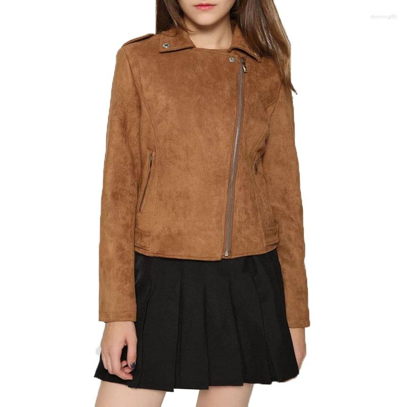 Women' Leather 2022 European American Fashion Jacket Short Lapel Zipper Coat Women Suede Street Style Spring Autumn 13, Black
Women' Leather 2022 European American Fashion Jacket Short Lapel Zipper Coat Women Suede Street Style Spring Autumn 13, Black