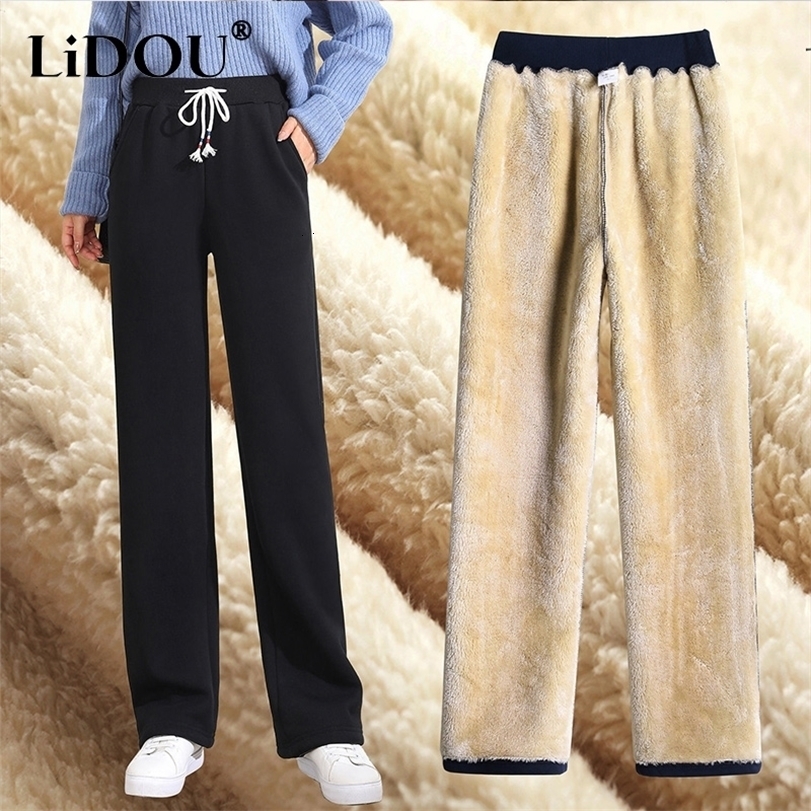 Womens Pants Capris Solid Warm Corduroy Women Wide Leg Winter Plus Velvet High Waist Loose Casual Long Sweatpants Korean Draped Trousers 221113, Black(thin)
Womens Pants Capris Solid Warm Corduroy Women Wide Leg Winter Plus Velvet High Waist Loose Casual Long Sweatpants Korean Draped Trousers 221113, Black(thin)