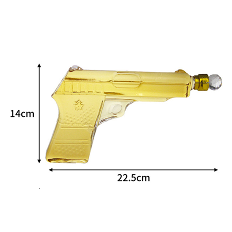 Wine Glasses Transparent Pistol Shape Wine Glass Bottle Decanter Whiskey Bar Accessories Art Creative Decorative Small Ornaments 21111535