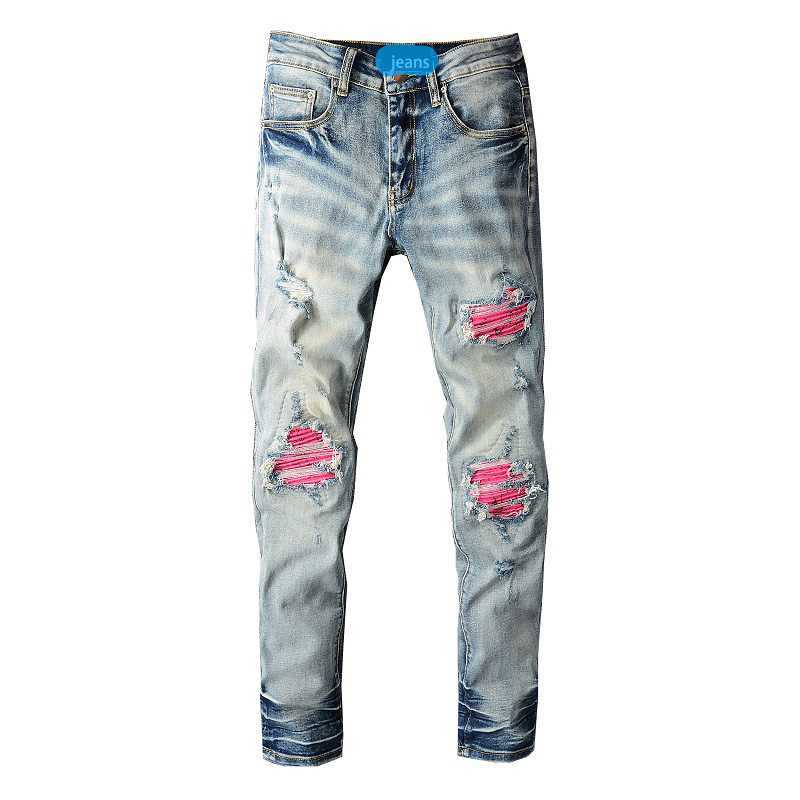 Men's Jeans Amri Ripped Pants Fashion Hip Hop 805 High Street Brand Hole Patch Fold Collage Slim Fit Beggar Locomotive Denim Elastic D1UT Miri Blue, Light blue
Men's Jeans Amri Ripped Pants Fashion Hip Hop 805 High Street Brand Hole Patch Fold Collage Slim Fit Beggar Locomotive Denim Elastic D1UT Miri Blue, Light blue