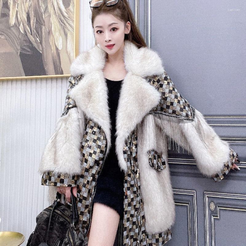 Women's Fur Woman Patchwork Warm Faux Coat Female Loose Plush Jacket Ladies Artificial Jackets Outerwear G187, Beige
Women's Fur Woman Patchwork Warm Faux Coat Female Loose Plush Jacket Ladies Artificial Jackets Outerwear G187, Beige