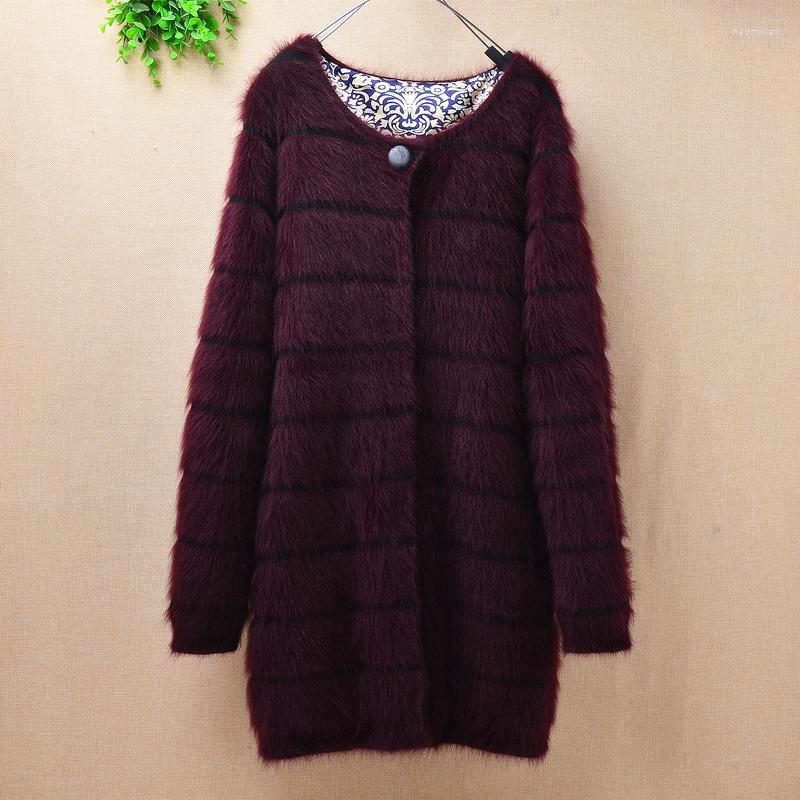 Women's Knits Top Mujer Femme Winter Thick Warm Striped Mink Cashmere Cardigan Angora Fur Knittin Slim Long Sleeves Sweater Coat, Body84cm chest90cm
Women's Knits Top Mujer Femme Winter Thick Warm Striped Mink Cashmere Cardigan Angora Fur Knittin Slim Long Sleeves Sweater Coat, Body84cm chest90cm