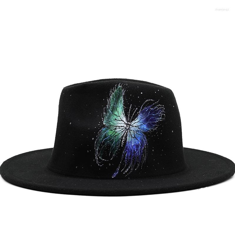 Berets Colorful Graffiti Wide Brim Top Hat Panama Felt Fedoras For Men Women Artificial Wool British Style Jazz Cap, 03
Berets Colorful Graffiti Wide Brim Top Hat Panama Felt Fedoras For Men Women Artificial Wool British Style Jazz Cap, 03