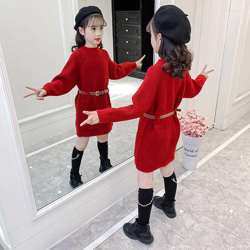 Girl Dresses Girls Sweater Dress With Belt Children Bottoming Knitted Baby Long Sleeved Top Winter Kids Vestidos Outfits Autumn
Girl Dresses Girls Sweater Dress With Belt Children Bottoming Knitted Baby Long Sleeved Top Winter Kids Vestidos Outfits Autumn