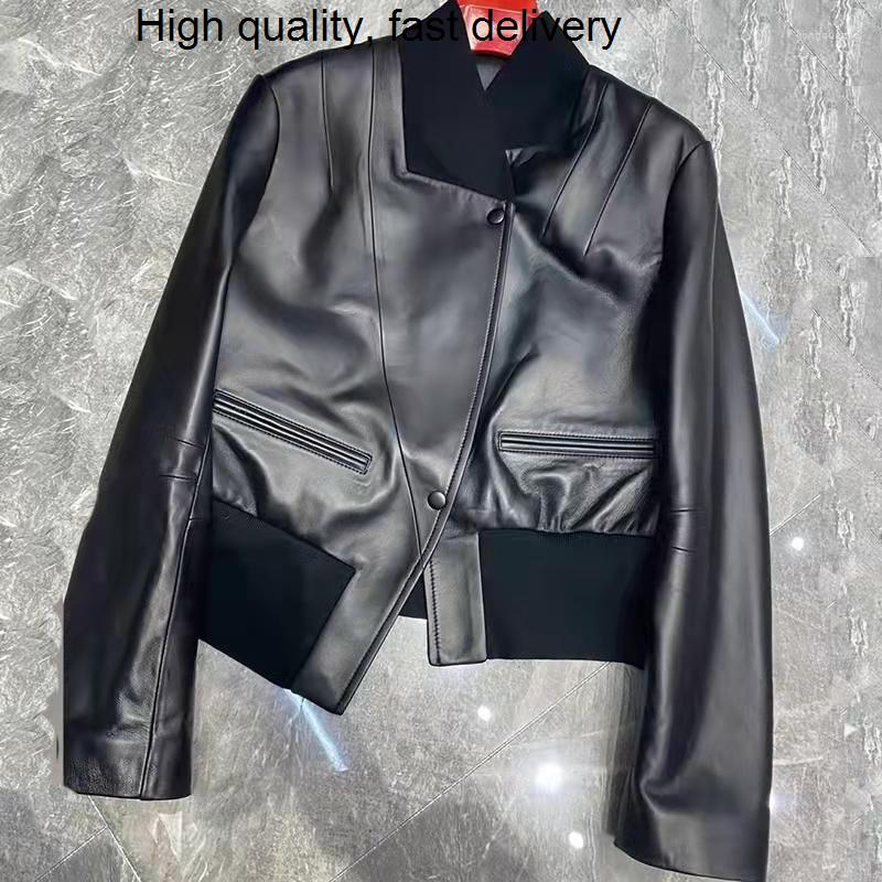Women' Leather Spring Women Coat And Autumn Fashion 2023 Genuine Jacket Stand-Up Collar Female Clothes Splicing Spiral Fabric
Women' Leather Spring Women Coat And Autumn Fashion 2023 Genuine Jacket Stand-Up Collar Female Clothes Splicing Spiral Fabric