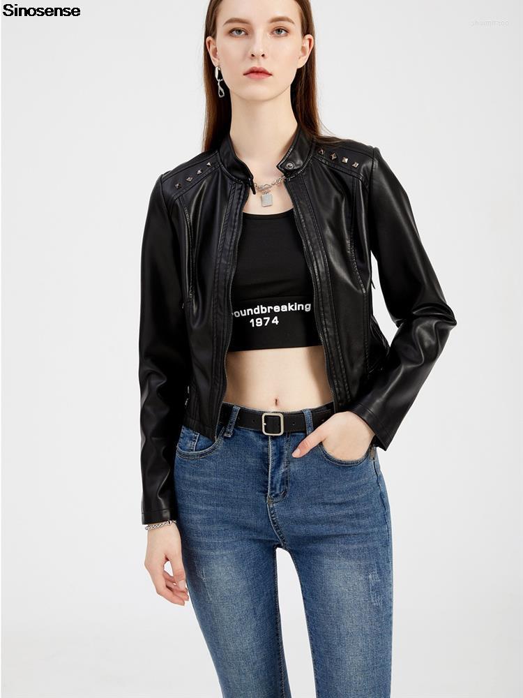 Women' Leather Women Spring Autumn Punk Faux PU Black Jacket Studded Rivet Fashion Streetwear Zip-up Slim Motorcycle Coat With Pockets, Pu jackets 03
Women' Leather Women Spring Autumn Punk Faux PU Black Jacket Studded Rivet Fashion Streetwear Zip-up Slim Motorcycle Coat With Pockets, Pu jackets 03