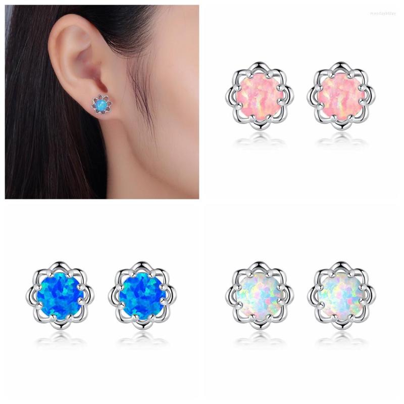 Stud Earrings CiNily Geometric Round Small White/Pink/Blue Fire Opal Silver Plated Flower For Women Wedding Jewelrys
Stud Earrings CiNily Geometric Round Small White/Pink/Blue Fire Opal Silver Plated Flower For Women Wedding Jewelrys