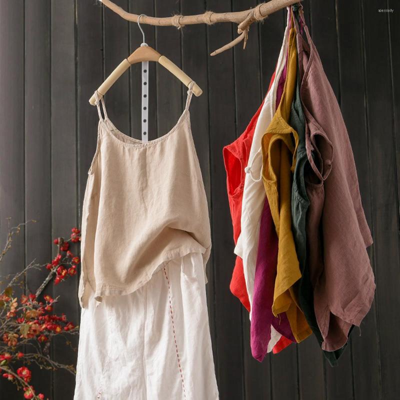 Women's Tanks Summer Style Retro Literary Cotton And Linen Female Short Loose Wild Solid Color Side Slit Base Sling, Black
Women's Tanks Summer Style Retro Literary Cotton And Linen Female Short Loose Wild Solid Color Side Slit Base Sling, Black