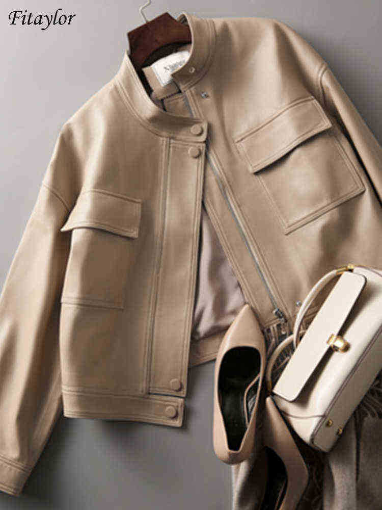 Ftlzz 2022 New Spring Women Soft Leather Short Jacket Locomotive Pu Jacket Autumn Moto Bike Jacket Solid Color Casual Outerwear J220727, Beige
Ftlzz 2022 New Spring Women Soft Leather Short Jacket Locomotive Pu Jacket Autumn Moto Bike Jacket Solid Color Casual Outerwear J220727, Beige