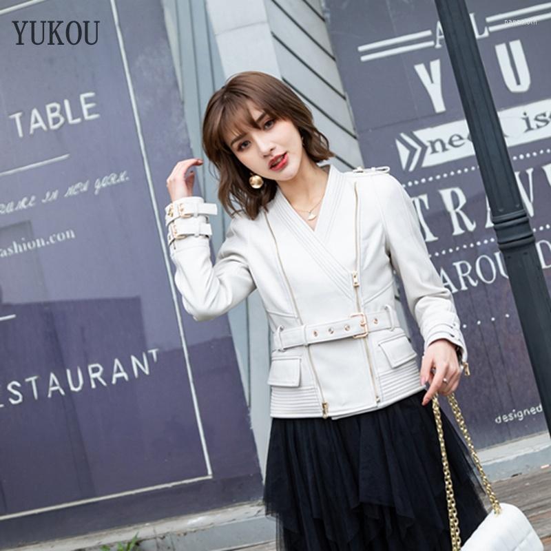 Women' Leather Woman Coats Natural Sheepskin Jackets Female Motorcycle V-Neck Clothing Short Ladies, Black
Women' Leather Woman Coats Natural Sheepskin Jackets Female Motorcycle V-Neck Clothing Short Ladies, Black