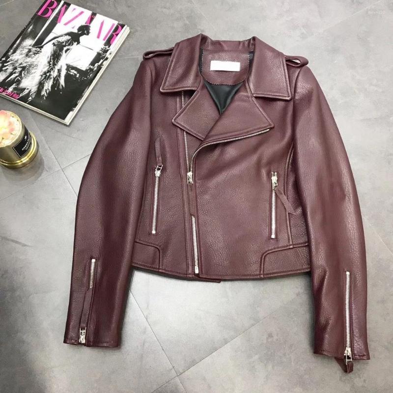 Women's Leather Maylofuer Genuine Jacket Women Coat Fashion Locomotive Jackets For Spring Winter Long Sleeves With Zipper 3 Colors, As photo
Women's Leather Maylofuer Genuine Jacket Women Coat Fashion Locomotive Jackets For Spring Winter Long Sleeves With Zipper 3 Colors, As photo