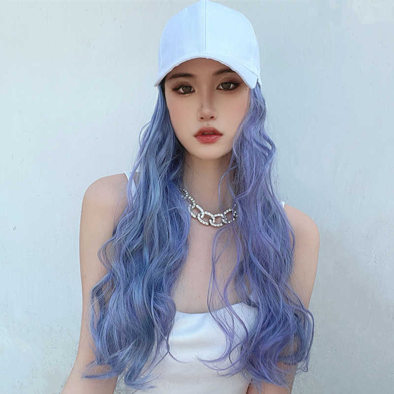 Women's Hair Wigs Lace Synthetic Women's Wig Curly High Temperature Silk Big Wave Head Cover Shake Tape Hat Long Hair, Haze blue
Women's Hair Wigs Lace Synthetic Women's Wig Curly High Temperature Silk Big Wave Head Cover Shake Tape Hat Long Hair, Haze blue