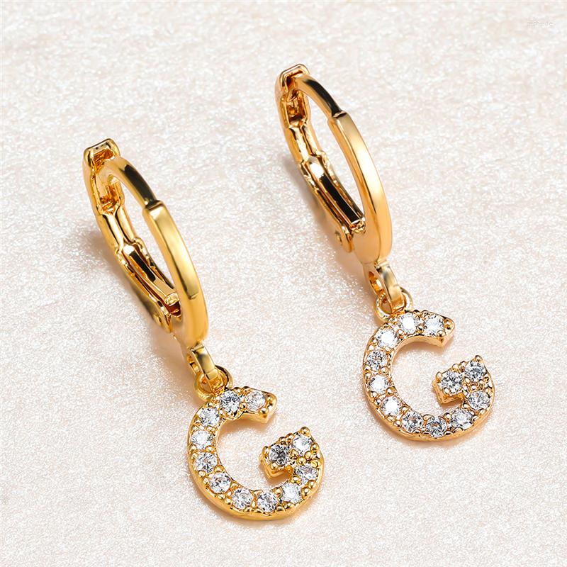 Hoop Earrings Charm Female Letter A-Z Zircon Classic Gold Color Wedding Trendy Bride White Crystal For Women
Hoop Earrings Charm Female Letter A-Z Zircon Classic Gold Color Wedding Trendy Bride White Crystal For Women