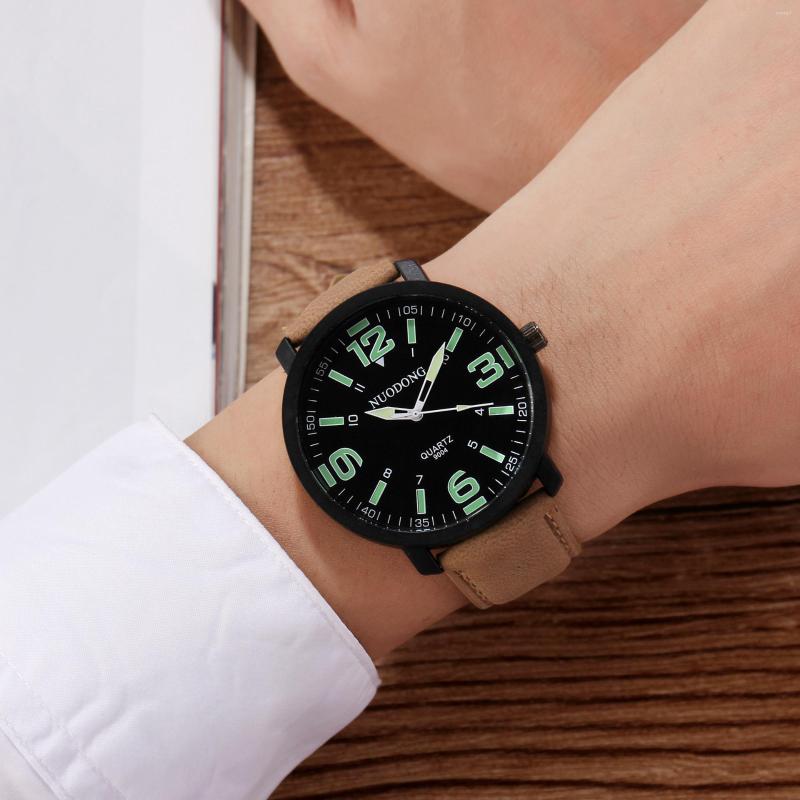 Wristwatches Fashion Watch Leisure With Large Dial Leather Strap Luminous Pointer For Men Relogio Masculino, Bk
Wristwatches Fashion Watch Leisure With Large Dial Leather Strap Luminous Pointer For Men Relogio Masculino, Bk