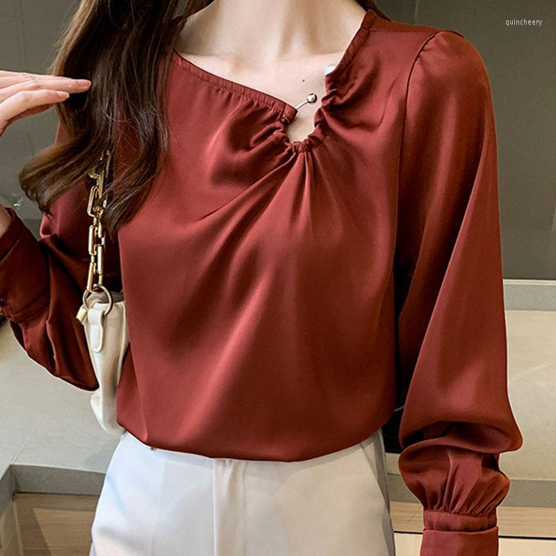 Women' Blouses Fashion Elegant Clothing Long-sleeved Shirt Women Bottom Blouse Solid Drop Blusa Mujer Tops Burgundy Blue White 2662, Beige
Women' Blouses Fashion Elegant Clothing Long-sleeved Shirt Women Bottom Blouse Solid Drop Blusa Mujer Tops Burgundy Blue White 2662, Beige