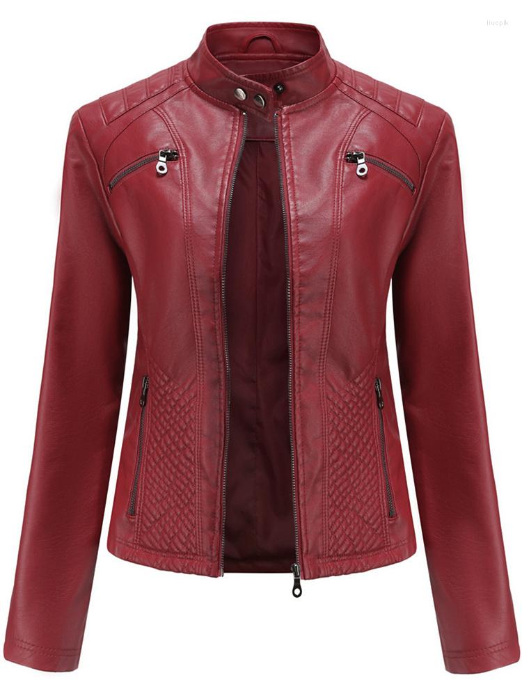 Women' Leather Streetwear Female Moto Biker Slim Pu Faux Short Jacket Spring Autumn Women Stand Collar Zipper Coat Outwear, Black
Women' Leather Streetwear Female Moto Biker Slim Pu Faux Short Jacket Spring Autumn Women Stand Collar Zipper Coat Outwear, Black
