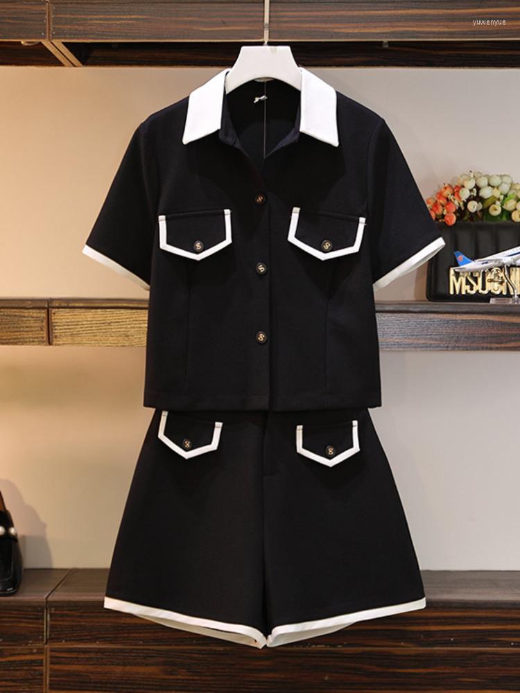 Women' Tracksuits Small Fragrant Style Shorts Suit 2022 Summer Fashion Women' Clothing Elegant Black Short Sleeve Jacket Tops 2 Piece
Women' Tracksuits Small Fragrant Style Shorts Suit 2022 Summer Fashion Women' Clothing Elegant Black Short Sleeve Jacket Tops 2 Piece