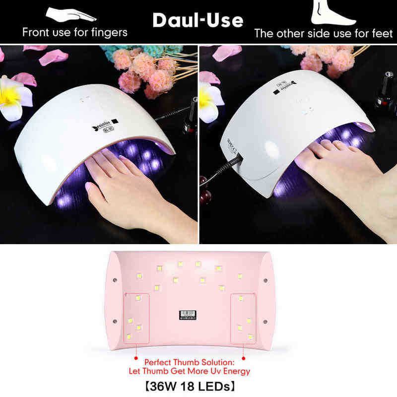 Nxy Beautilux Nail Dryer Led Lamp Uv for Curing All Gel Polish with Motion Sensing Manicure Pedicure Salon Tool 220624