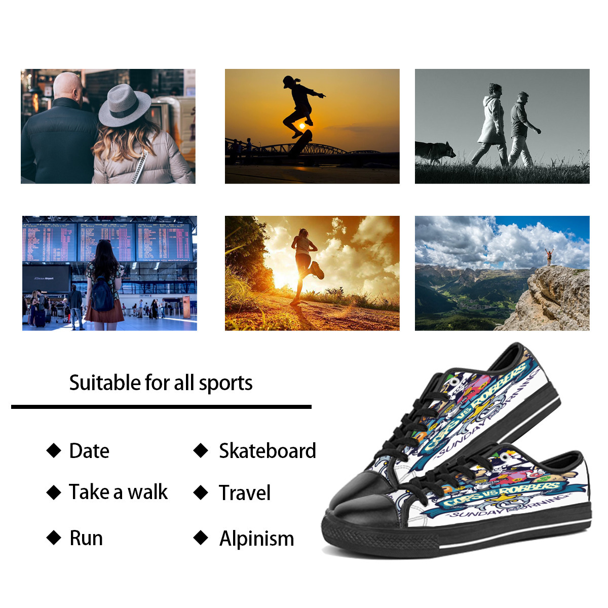 Custom shoes Classic Canvas Low cut Skateboard casual triple black Accept customization UV printing low mens womens sports sneakers Breathable color 24
Custom shoes Classic Canvas Low cut Skateboard casual triple black Accept customization UV printing low mens womens sports sneakers Breathable color 24