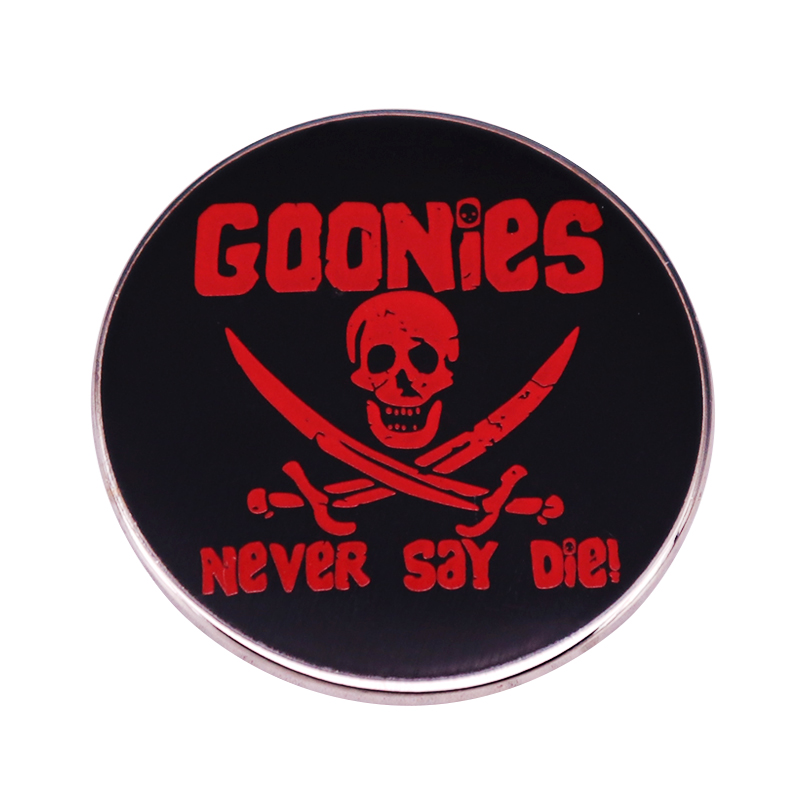 Goonies Never Say Die enamel Pin A post-rock band from Blackpool England Button Badge Gothic dark logo brooch, As picture
Goonies Never Say Die enamel Pin A post-rock band from Blackpool England Button Badge Gothic dark logo brooch, As picture