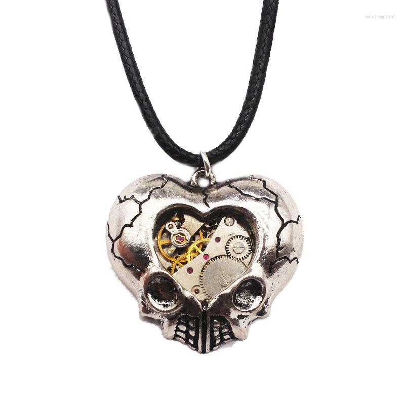 Choker Heart Shaped Skull Mechanical Gear Pendant Necklace For Men And Women European American Steampunk Style Fashion Jewelry
Choker Heart Shaped Skull Mechanical Gear Pendant Necklace For Men And Women European American Steampunk Style Fashion Jewelry
