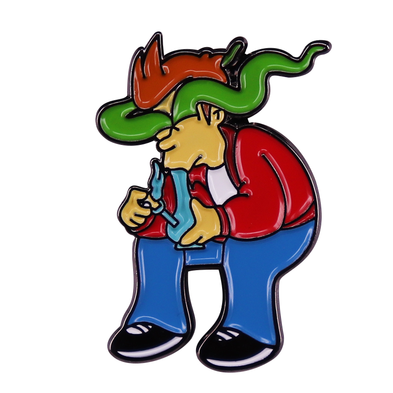 Futurama-fry enamel Pin Funny Animation Brooch cute futurama badges, As picture
