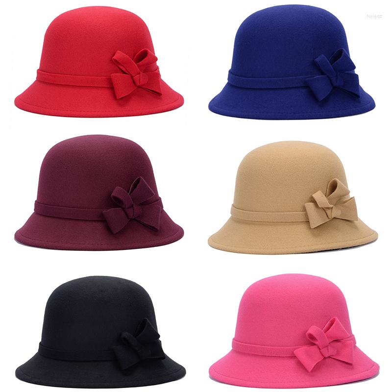Berets Spring Fashion Vintage Women Ladies Wool Fedora Hat Bucket Dome Bell Bow Felt Hats Winter Cap Accessories 6 Color, Black
Berets Spring Fashion Vintage Women Ladies Wool Fedora Hat Bucket Dome Bell Bow Felt Hats Winter Cap Accessories 6 Color, Black