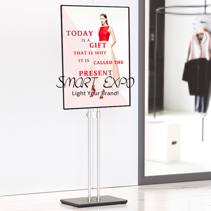 Boutique Poster Holder Advertising Display Sign Frame 50x70cm Featuring LED Lighting Panel