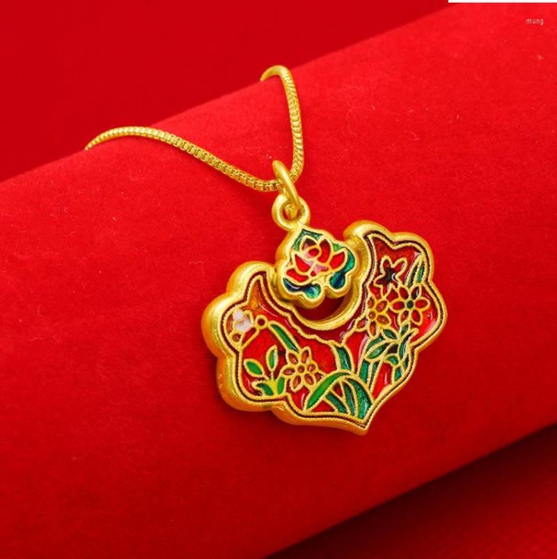 Pendant Necklaces Hi Ethnic Stoving Varnish Women 24K Gold Lotus Necklace For Party Jewelry With Box Chain Birthday Gift Female
Pendant Necklaces Hi Ethnic Stoving Varnish Women 24K Gold Lotus Necklace For Party Jewelry With Box Chain Birthday Gift Female