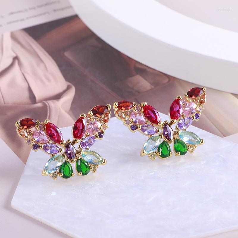 Stud Earrings European And American Jewelry Wholesale Shining Color Inlaid Beautiful Smart Butterfly Ins
Stud Earrings European And American Jewelry Wholesale Shining Color Inlaid Beautiful Smart Butterfly Ins