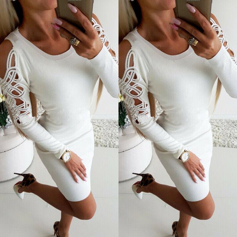 Casual Dresses Women Ladies Bodycon Cold Shoulder Long Sleeve Knitted Sweater Mini Dress Party Jumper, Picture shown
Casual Dresses Women Ladies Bodycon Cold Shoulder Long Sleeve Knitted Sweater Mini Dress Party Jumper, Picture shown