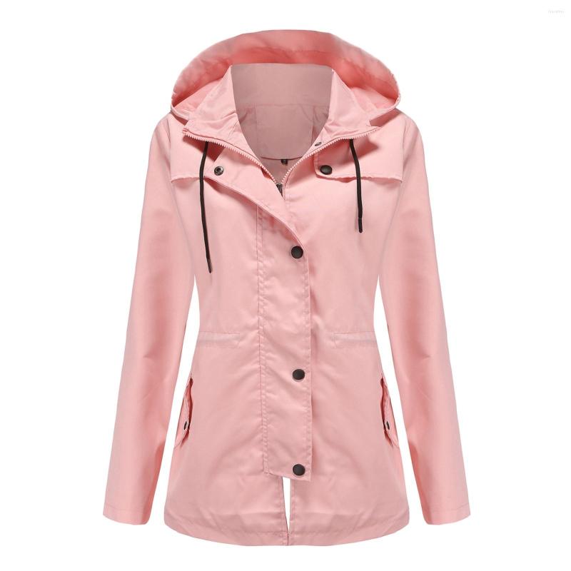Women' Trench Coats Womens Windbreaker Jacket With Hood Slim Drawstring Running Camping Waterproof Women Softshell Jackets, Pink
Women' Trench Coats Womens Windbreaker Jacket With Hood Slim Drawstring Running Camping Waterproof Women Softshell Jackets, Pink
