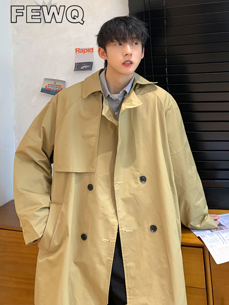 Men's Jackets FEWQ Autumn Male Double Breasted Windbreaker Korean Laceup Temperament Solid Color Men's Long Trench Coat Style 24A809 221014, Black
Men's Jackets FEWQ Autumn Male Double Breasted Windbreaker Korean Laceup Temperament Solid Color Men's Long Trench Coat Style 24A809 221014, Black
