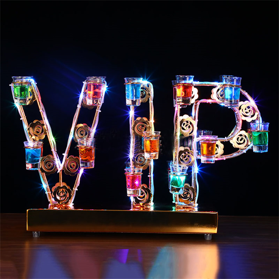 Creative VIP Shape LED Cocktail Tray Wine Glass Holder Rechargeable Bar NightClub Disco Party VIP Service Shot Glass Rack Decor
Creative VIP Shape LED Cocktail Tray Wine Glass Holder Rechargeable Bar NightClub Disco Party VIP Service Shot Glass Rack Decor