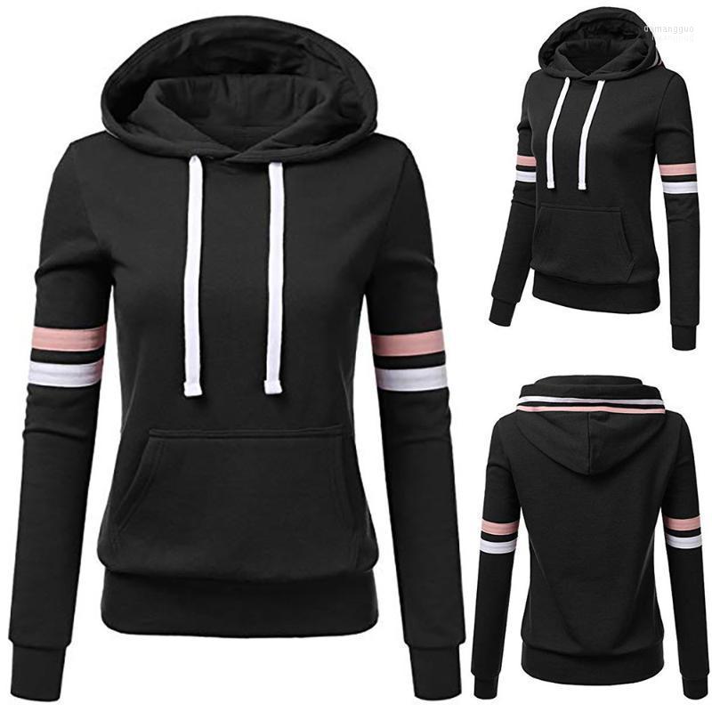 Women' Hoodies Women Striped Drawstring Hoodie Spring And Autumn Casual Long Sleeve Womens Hooded Pocket Pullover Tops Sweatshirt #1211, Black 
Women' Hoodies Women Striped Drawstring Hoodie Spring And Autumn Casual Long Sleeve Womens Hooded Pocket Pullover Tops Sweatshirt #1211, Black