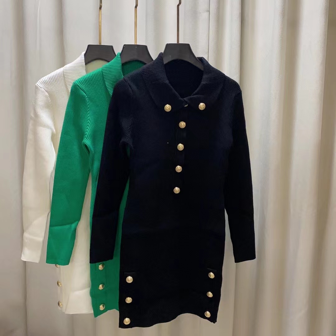 Milan Runway Dress 2022 New Autumn Winter Lapel Neck Long Sleeve Fashion Designer Dresses Brand Same Style Dress 1114-8, Green
Milan Runway Dress 2022 New Autumn Winter Lapel Neck Long Sleeve Fashion Designer Dresses Brand Same Style Dress 1114-8, Green