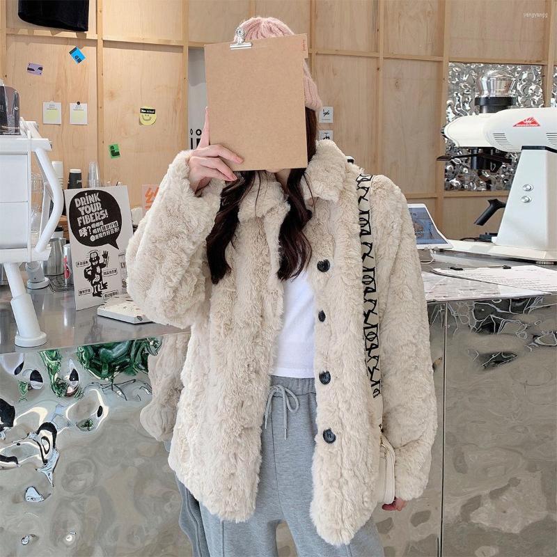 Women' Fur 2022 Winter Women' Fashion Faux Lamb Loose Coats Female Thicken Warm Casual Jackets Ladies Imitation Overcoats G02, Khaki
Women' Fur 2022 Winter Women' Fashion Faux Lamb Loose Coats Female Thicken Warm Casual Jackets Ladies Imitation Overcoats G02, Khaki