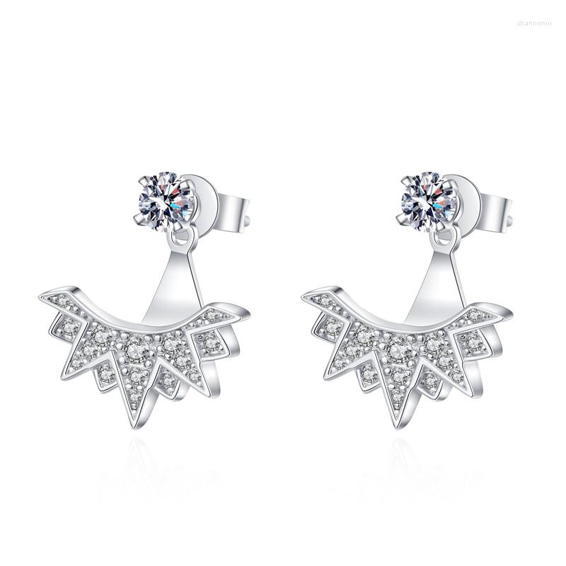 Stud Earrings 925 Sterling Silver Platinum Plated Total 1 Carat Diamond Test Past D Color South Africal Mciro Moissanite Wing
Stud Earrings 925 Sterling Silver Platinum Plated Total 1 Carat Diamond Test Past D Color South Africal Mciro Moissanite Wing