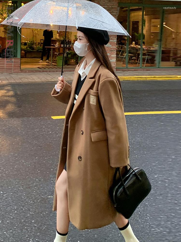 Women' Suits LANMREM Woolen Long Blazers For Women Notched Double Breasted Coats With Pockets Office Lady Fashion 2022 Autumn Winter 2R8822, Black
Women' Suits LANMREM Woolen Long Blazers For Women Notched Double Breasted Coats With Pockets Office Lady Fashion 2022 Autumn Winter 2R8822, Black