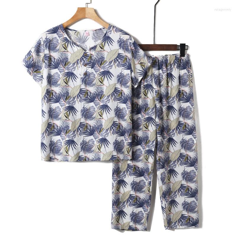 Women's Tracksuits Middle-aged And Elderly Women Summer Sets Printing T-shirt Tops & Wide Leg Pants 2 Pcs Mom Pajamas Suits Home Service, Light green leaves
Women's Tracksuits Middle-aged And Elderly Women Summer Sets Printing T-shirt Tops & Wide Leg Pants 2 Pcs Mom Pajamas Suits Home Service, Light green leaves