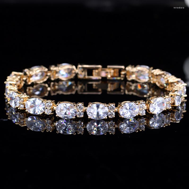 Link Bracelets ThreeGraces Fashion Brand Gold Color Oval Shaped Clear White Cubic Zirconia Chain Tennis For Women Jewelry B005
Link Bracelets ThreeGraces Fashion Brand Gold Color Oval Shaped Clear White Cubic Zirconia Chain Tennis For Women Jewelry B005