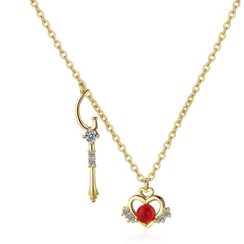 Chains Red Crystal Zircon Heart Pendant Necklaces For Women Trend Creative Short Clavicle Chain Jewelry SAN174
Chains Red Crystal Zircon Heart Pendant Necklaces For Women Trend Creative Short Clavicle Chain Jewelry SAN174