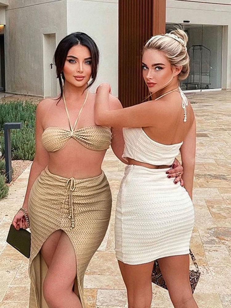 Casual Dresses 2022 Summer Two Piece Set Women Maxi Skirt And Crop Top Sets Sexy Beach Outfits For Elegant Long Party Dress Suit, Khaki
Casual Dresses 2022 Summer Two Piece Set Women Maxi Skirt And Crop Top Sets Sexy Beach Outfits For Elegant Long Party Dress Suit, Khaki