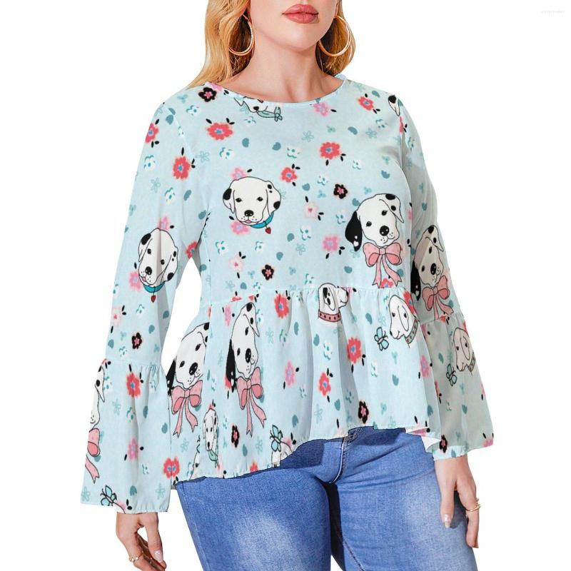 Shirt Cute Dalmatian Puppy S Floral Print Street Fashion Long Sleeve Elegant Tees Round Neck Pattern Tops Plus Size, Style-15
Shirt Cute Dalmatian Puppy S Floral Print Street Fashion Long Sleeve Elegant Tees Round Neck Pattern Tops Plus Size, Style-15