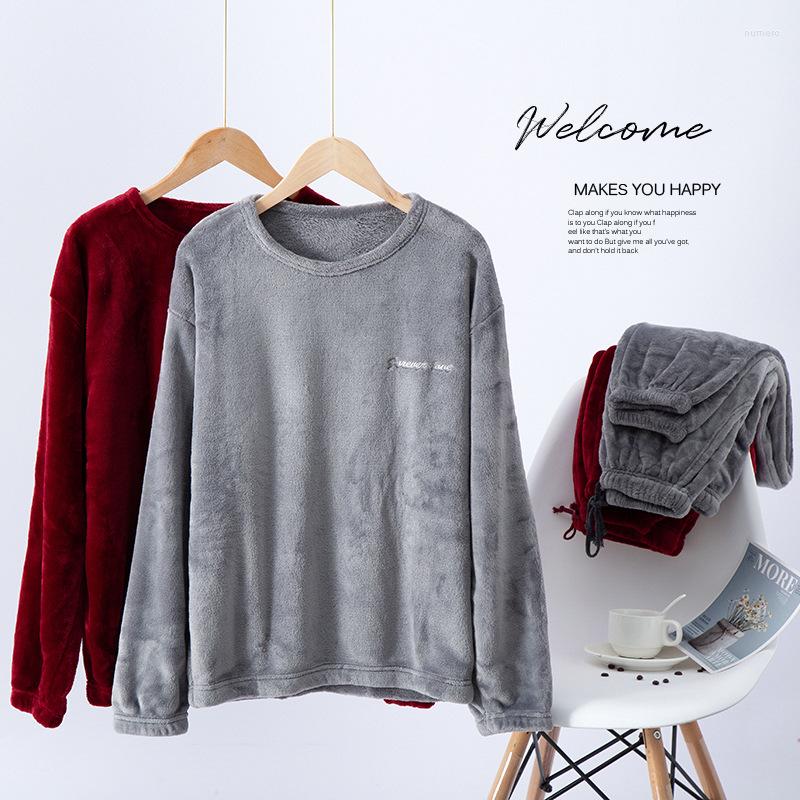 Men's Sleepwear Pajamas For Men Winter Round Neck Thickened Coral Fleece Warm Homewear Suit Solid Color Flannel Pullover Pijama, Blue
Men's Sleepwear Pajamas For Men Winter Round Neck Thickened Coral Fleece Warm Homewear Suit Solid Color Flannel Pullover Pijama, Blue