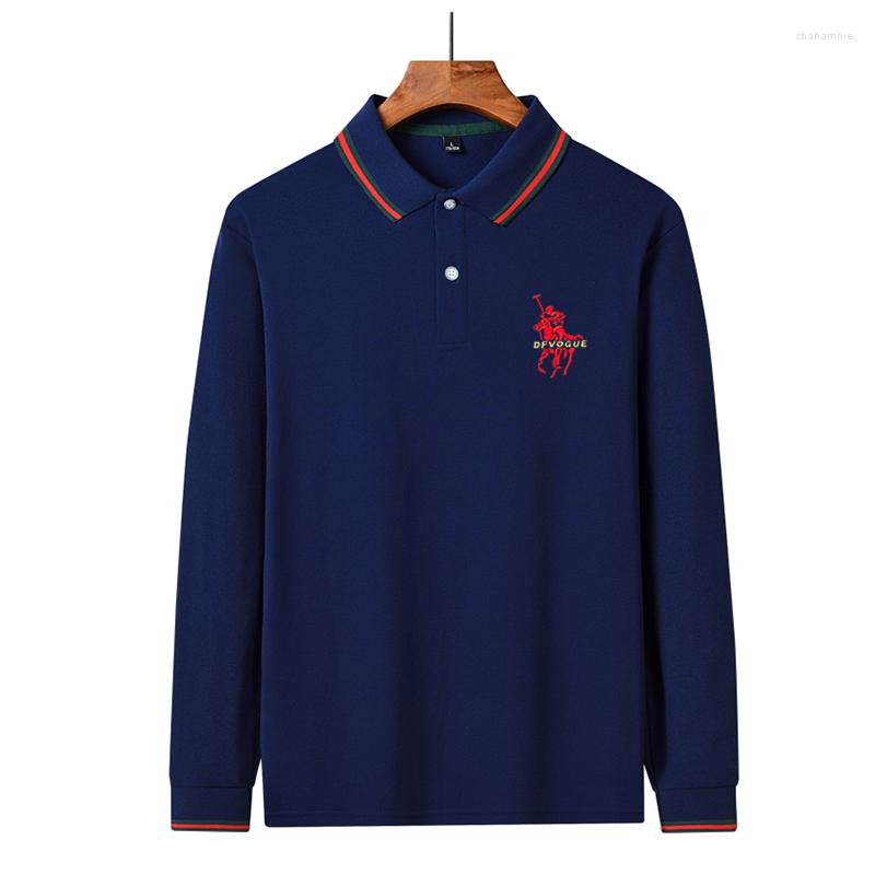 Men's Polos Products For Autumn And Winter Long-sleeved Polo Shirt Korean Casual T-shirt Thorn Logo High-quality Cotton, Black-red-2925-cx
Men's Polos Products For Autumn And Winter Long-sleeved Polo Shirt Korean Casual T-shirt Thorn Logo High-quality Cotton, Black-red-2925-cx