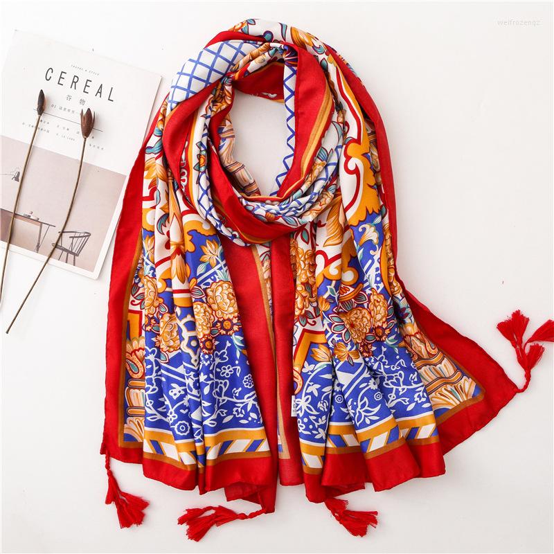 Scarves 2022 Est Women Vintage Flower Print Tassel Shawls Long Cotton Floral Beach Hijab Muffler Wrap 10pcs/LOT
Scarves 2022 Est Women Vintage Flower Print Tassel Shawls Long Cotton Floral Beach Hijab Muffler Wrap 10pcs/LOT