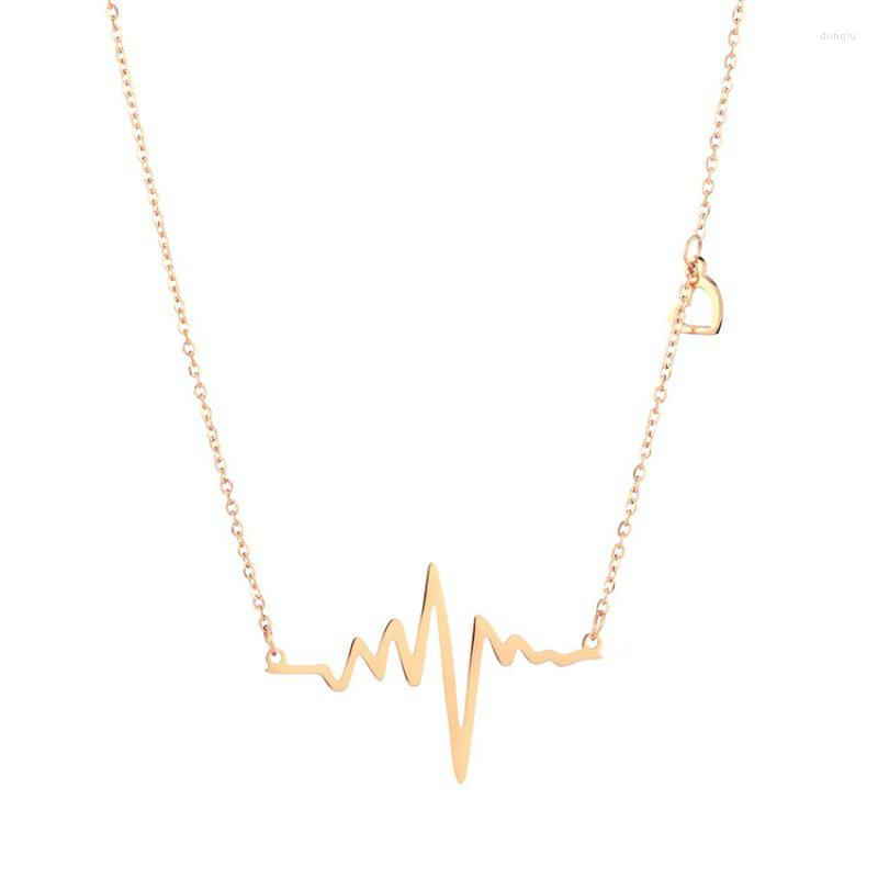 Chains Fashion Choker Neck Short Stainless Steel Necklace Clavicle Wave Ecg Romantic Gold Color Heartwarming Gift To Girlfriend
Chains Fashion Choker Neck Short Stainless Steel Necklace Clavicle Wave Ecg Romantic Gold Color Heartwarming Gift To Girlfriend