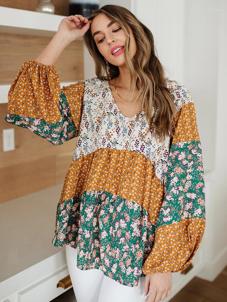 Women' Blouses GypsyLady Floral Boho Loose Casual Blouse Shirt Long Lantern Sleeve Autumn Summer Women Holiday Party Ladies 2XXL Tops, Green
Women' Blouses GypsyLady Floral Boho Loose Casual Blouse Shirt Long Lantern Sleeve Autumn Summer Women Holiday Party Ladies 2XXL Tops, Green